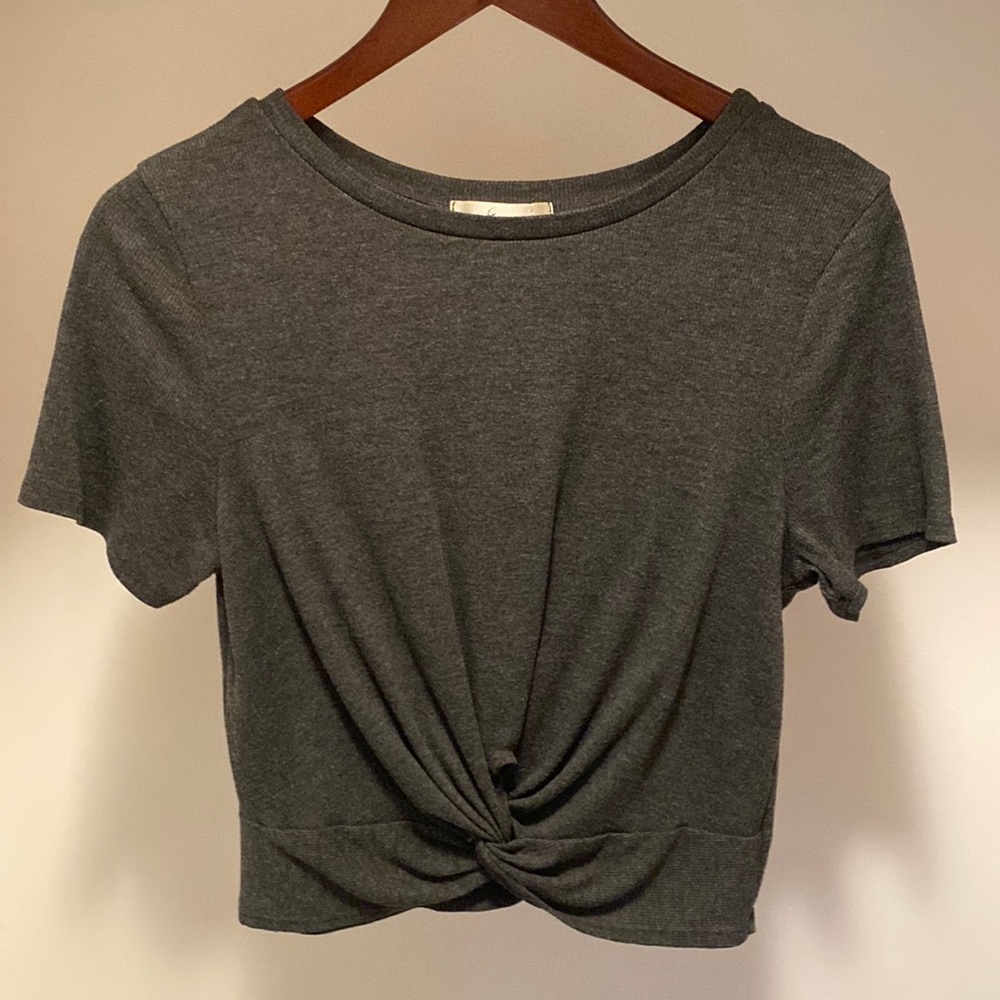 tie-front crop top | size small